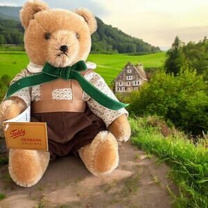 Teddy Hermann Original Jointed Mohair Bear 75 Yr Anniver. 1986 Signed #2/300!0